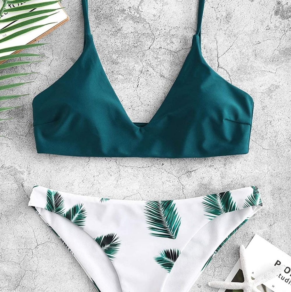 Zaful palm leaves bikini size 8